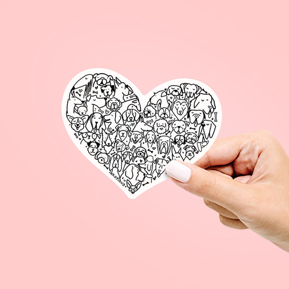 Heart Full of Dogs Sticker