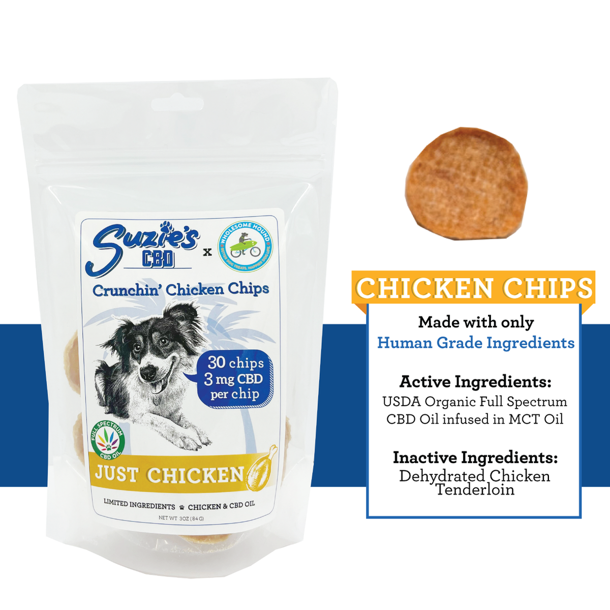 Suzie's CBD Chicken Chips – Muttley & Me