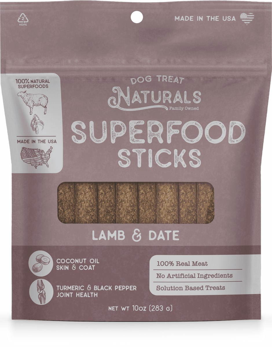 Lamb & Date Superfood Sticks – Muttley & Me