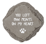 You left paw prints stone