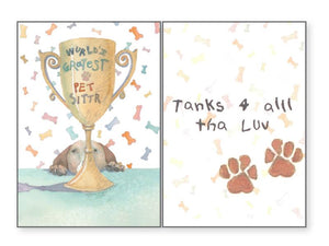 Wurld'z Gratest Pet Sittr Card