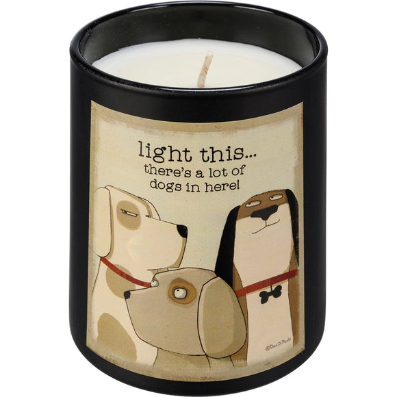 A Lot Of Dogs In Here Candle