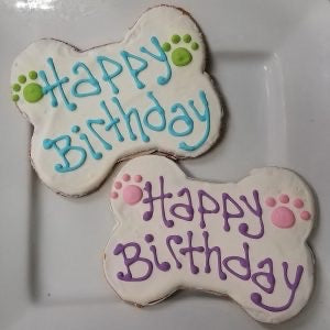 Birthday Bone Cookie Bagged