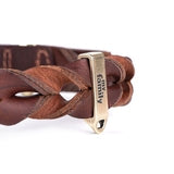 Ascot Leather Collar Brown