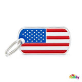 USA Flag ID Dog Tag