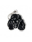 Black Poodle ID Tag