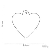 SMALL HEART CHROMED BRASS